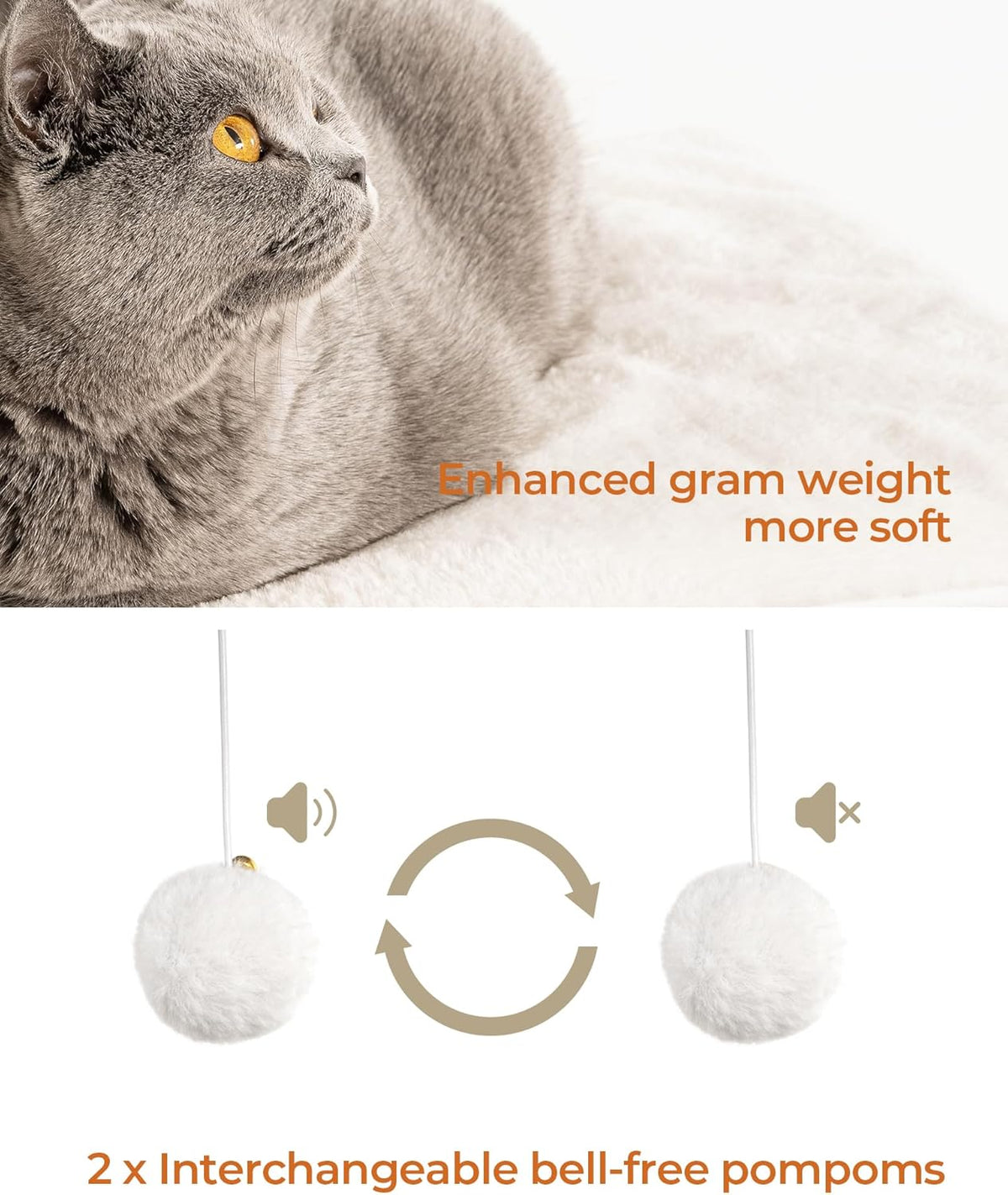 FourFurPets 35.4in 3-Tier Modern Cat Tree Tower Condo, Cat Scratch Posts for Indoor Cats, Big Plate, Two Full Sisal Scratching Posts, Rustic Brown