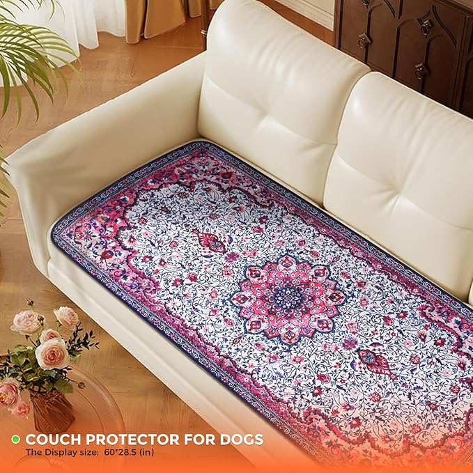 Hompet 2 Pack Super Absorbent Dog Door Mat for Muddy Paws, Washable Pee Pads for Dogs, Reusable Puppy Training Pads, Quick Dry Non-Slip Pet Entryway Rug, Leak-Proof Potty Pad for Indoor Floors 28.5x60