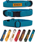 Pawsitive Teal Dog Collar Hemp Dog Collar - Super Soft Hypoallergenic Lining. Great for Small, Medium and Large Dogs; Medium Emerald Green