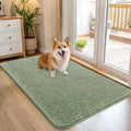 OLANLY Dog Door Mat for Muddy Paws 45x27, Absorbs Moisture and Dirt, Absorbent Non-Slip Washable Doormat, Quick Dry Chenille Mud Mat for Dogs, Entry Indoor Entryway Carpet for Inside Floor, Sage Green