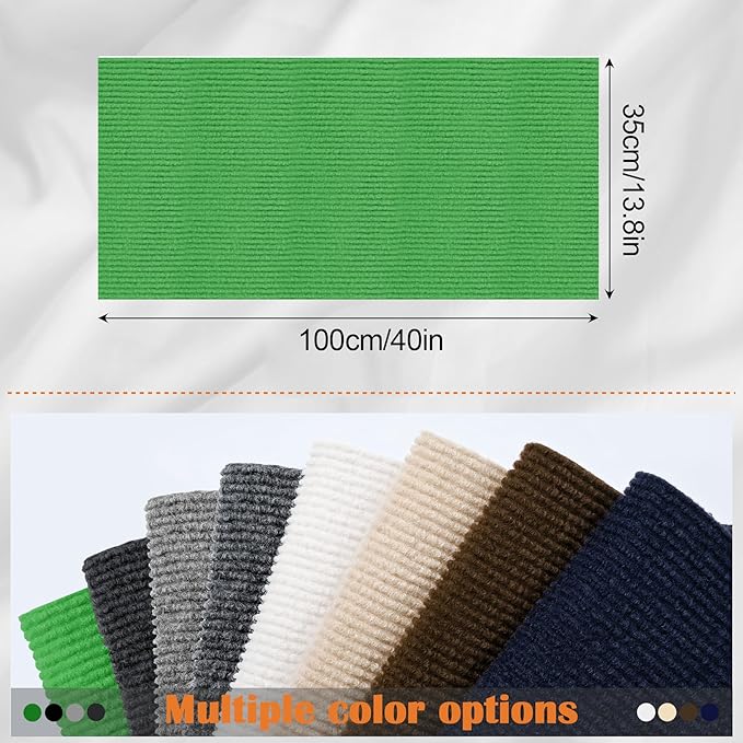 Cat Scratch Furniture Protector - 40" x 13.8" Trimmable Self-Adhesive Cats Claws Scratch Pads, DIY Cat Climbing Couch Protector for Scratch Post Cat Tree Replacement Indoor (Green)
