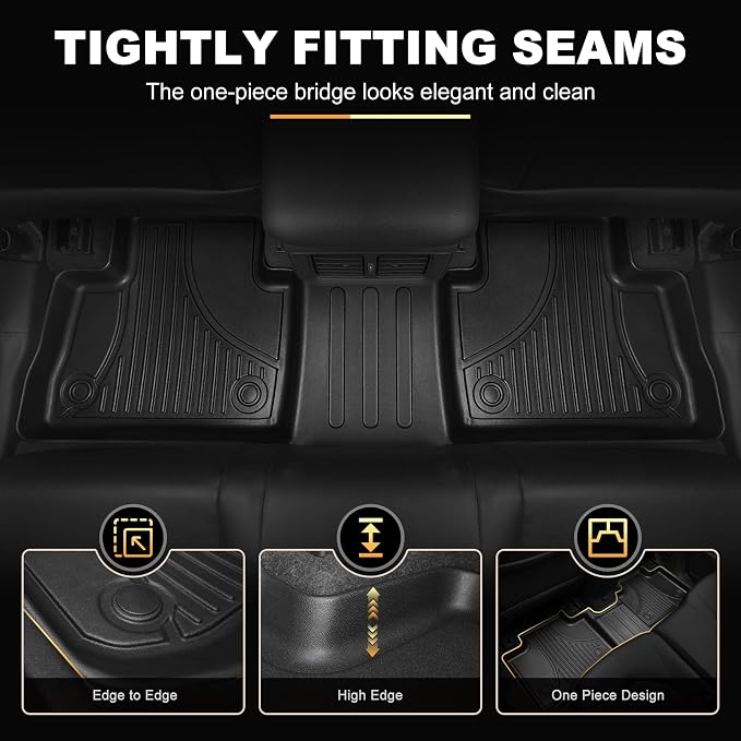 Floor Mats & Cargo Liner & Backrest Mat Compatible with BMW X5 2014-2018 | All Weather Protection for BMW F15 Trunk Mat Back Seat Cover Protector Full Set