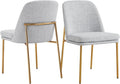 CHITA Modern Dining Chairs Set of 2, FSC Certified Metal Dining Chair for Dining Room, Light Gray