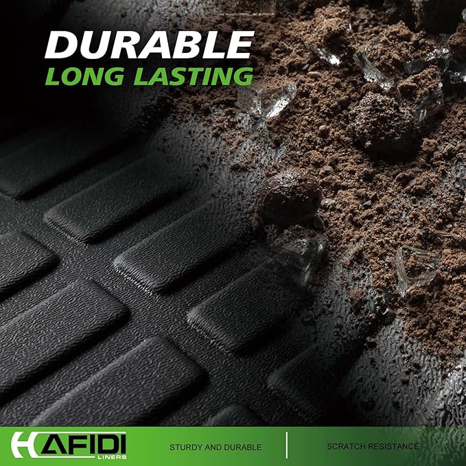 Floor Mats Custom for GMC Terrain 2018-2024 & Chevrolet Equinox 2018-2024 All Weather Protection TPE Heavy Duty Non-Slip Automotive Floor Liners Fits Front& 2nd Row Full Set Accessories, Black