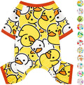 Dog Pajamas Pjs Spring Summer Dog Clothes for Small Dogs Girl - Boy - Small Size Dogs, Soft Stretchy Puppy Clothes Doggie Onesies Cat Pet Jammies Outfit (Duck Yellow, Medium)