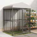 4x4x6 FT Outdoor Dog Kennel,Heavy-Duty Enclosures Outside with UV-Resistant Waterproof Roof Cover and Lock,for Medium and Large Dogs,Easy Assembly