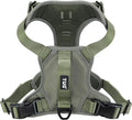 TUG No-Pull Dog Harness, 2 Leash Clips + Padded Handle (Large, Green) | Water-Resistant Padded Interior | No-Pull Front Clip | Padded Back Handle | Adjustable Straps