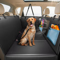 Dog Car Seat Cover for Back Seat 53", Upgraded PU Leather Back Seat Extender with Hard Bottom Holds 400LBS, Waterproof Anti-Scratch, Backseat Cover for Dogs in Car, SUV & Small Truck