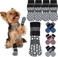 Non-Slip Dog Socks for Hardwood Floors Anti Slip Double-Sided Grippy Socks for Senior Dogs to Prevent Licking Paws, Scratching & Hot Pavement Premium Dog Paw Protector with Grippers Grey XS