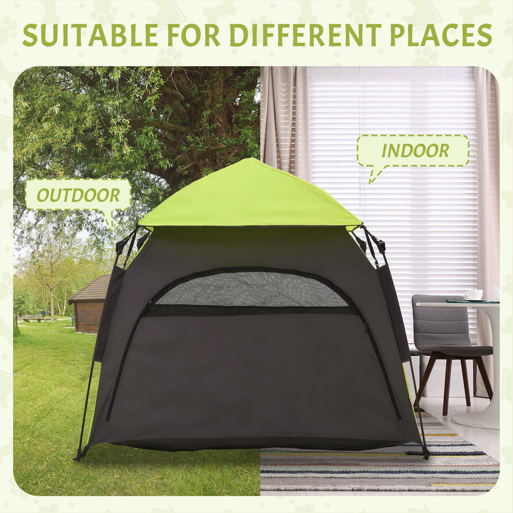 Pop Up Dog Tent for Extra Large and Large Dogs, Portable Pet Camping Tent with Carrying Bag for Beach, Backyard, Home, Green