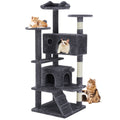 Large Cat Tree Tower, 62-70-80 Cat Tree  Large Cats, Multi Level With Scratching Post, Cozy Cat Jumping Platform Space, Grey
