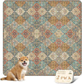 nunubaby Reusable Potty Pads for Dogs for Crates and Floors. Washable Pee Pads for Dogs, Stylish, Non-Slip and Leak-Proof Pee Pads.(Cream/Multi, 36" x36")