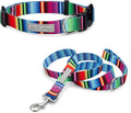 Lucky Love Dog - Adjustable Dog Collar and Leash Set with Easy Click Buckle for Large Dogs, Durable, & Comfortable Collar for Male & Female Dogs, Puppies & Adult Ones - Nacho Combo, Large