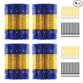 Extra Large Size Livestock Scratching Brush, Upgraded Horse/Goat/Cow/Cattle Scratcher Brush for Grooming, Itch Relief Horse Scratcher Brushes Kit with Two Sets of Mounting Screws(4-Pack,Yellow)