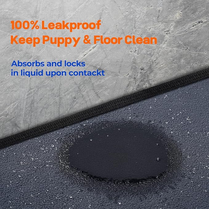 Sunsleek Washable Pee Pads for Dogs 36"x48", 2 Pack Non-Slip Puppy Pads | Non-Slip, Super Absorbent, Reusable Waterproof Pet Training Mats for Playpen, Crate, Floor, for Whelping Pads & Incontinence