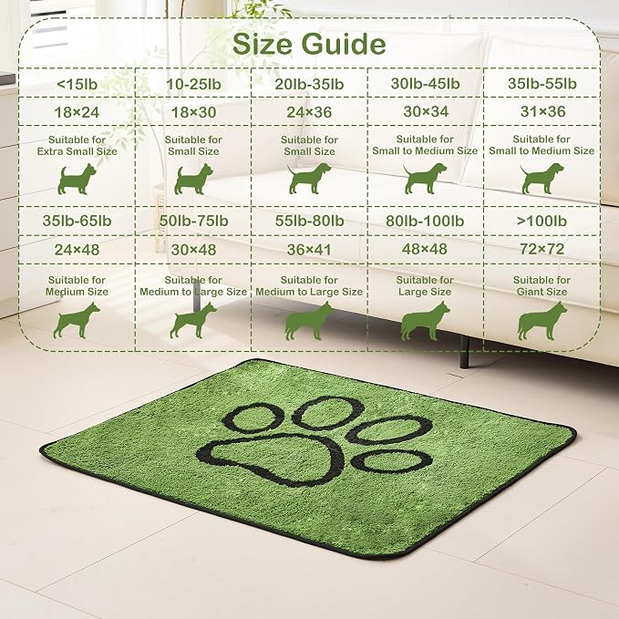 Reusable Dog Pee Pads, Washable Puppy Pads, Leak-Proof 18"x30" 2 Pack | Super Absorbent And Non-Slip Potty Training Pads, Soft Paw Print Plush Design, Ideal For Crates, Couch, Car Seats & Pet Beds