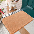 OLANLY Dog Door Mat for Muddy Paws 30x17, Absorbs Moisture and Dirt, Absorbent Non-Slip Washable Doormat, Quick Dry Chenille Mud Mat for Dogs, Entry Indoor Entryway Carpet for Inside Floor, Orange