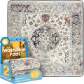 SCLOSE Washable Pee Pads for Dogs Large 2 Pack, 48" x 48" Reusable Puppy Pads Waterproof Dog Rugs, Super Absorbent, Leakproof, Dog Crate Pad, Playpen Mat, Whelping Pads, Vintage Medallion