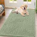 Smiry Dog Door Mat for Muddy Paws 47x32, Absorbs Moisture and Dirt Doormat, Non-Slip Washable Quick Dry Chenille Front Door Mat Indoor Entrance, Entryway Carpet for Inside Floor, Sage Green