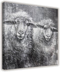 TAIJXAGSG Animal Cancas Wall Art Decor Farmhouse Sheep Picture Paintings Decor Vintage Rustic Painting Cute Sheep Artwork For Kitchen Living Room 13'' X 13'' wall hanging decor