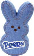 Animal Adventure | 9" Blue Denim Shaggy Bunny Peeps Plush | Easter Basket Stuffed Animals for Kids | Marshmallow Candy | Huggable Ultra Soft Plushie Stuffers Buddy Toy | Collectable Gifts | Aged 3+