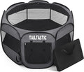 Portable Pet Playpen for Medium Dogs & Cats, Foldable Puppy Safety Pen with Removable Zipper Top, Breathable Mesh Dog Delivery Room, Indoor Isolation Cage for Pets (Dark Grey, Medium)