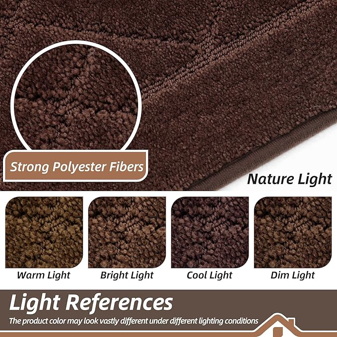 BEQHAUSE Dirt Trapper Door Mat 20" x 32", Doormat Non-Slip Entryway Rugs Washable, Dog Door Mat Stain Resistant and Absorbent Welcome Floor Mat for Front Back Door, Mud Wet Shoes & Paws, Brown