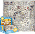 SCLOSE Washable Pee Pad for Dogs Extra Large, 72" x 72" Reusable Puppy Pads Waterproof Dog Rugs, Super Absorbent, Leakproof, Dog Crate Pad, Playpen Mat, Whelping Pads, Vintage Medallion