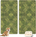 nunubaby Washable Pee Pads for Dogs, Stylish, Non-Slip and Leak-Proof Pee Pads. Reusable Potty Pads for Dogs for Crates and Floors.(Green/Multi, 36" x72")