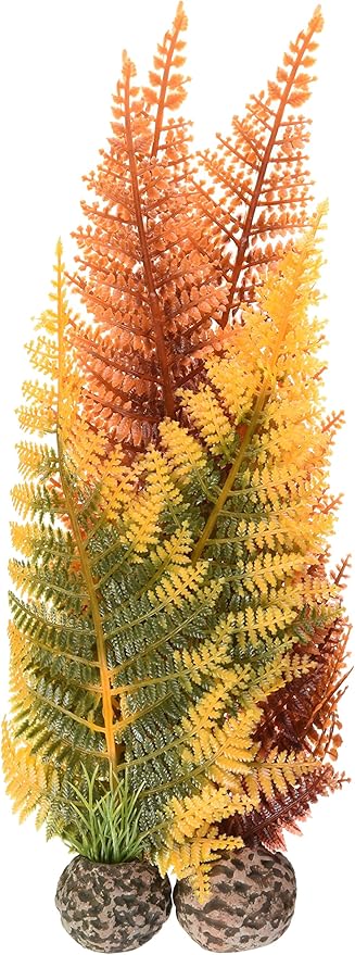 biOrb Winter Fern Plant Set, Colorful and Durable, Fern Inspired Aquarium Decorations, Green and White