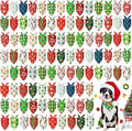 Abbylike 100 Pcs Christmas Dog Bandanas Bulk Xmas Bandanas for Dogs Triangle Kerchief Bibs Scarf Set for Pet Xmas Costume Photo Props Accessories Pet Shops Grooming, 25 Styles (31.5 x 21.7 x 21.7)