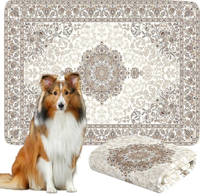 Washable Pee Pads for Dogs, Reusable Dog Training Pads. 54''x72'' Super Absorbent Dog Rugs, Non-Slip and Leakproof Pee Mat for Dogs, Large Whelping Pads for Crates and Floors