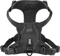 TUG No-Pull Dog Harness, 2 Leash Clips + Padded Handle (Small, Black) | Water-Resistant Padded Interior | No-Pull Front Clip | Padded Back Handle | Adjustable Straps