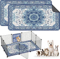 Washable Pee Pads for Dogs, Reusable Puppy Potty Training Pads, Ultra-Absorbent Thick Waterproof Leak-Proof Non-Slip Pads & Mat for Crate, Playpen, Floor, Whelping & Housebreaking , 2 Pack 24"x48"