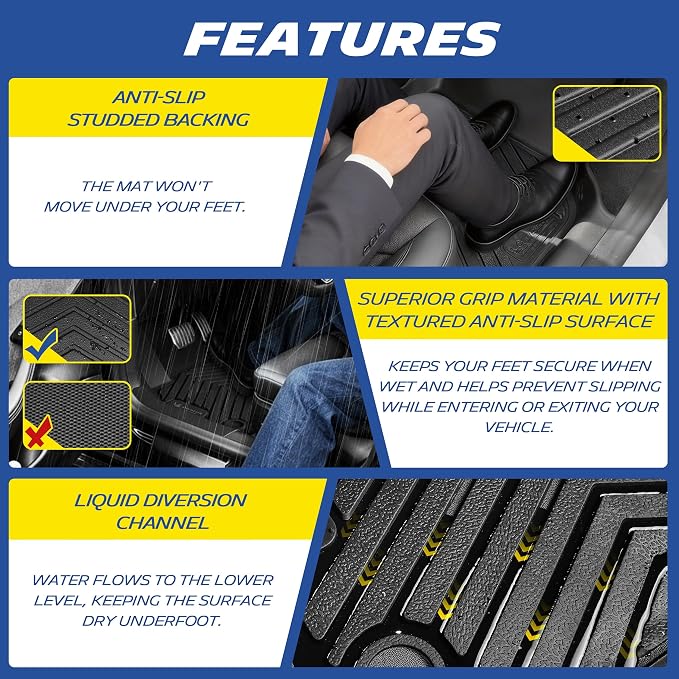 Michelin Vehicle Mats, Premier Series All-Weather TPE Custom Fit Liner for Honda CR-V Gasoline & Hybrid & e:FCEV 2023-2026 Floor Mats (7 Piece)
