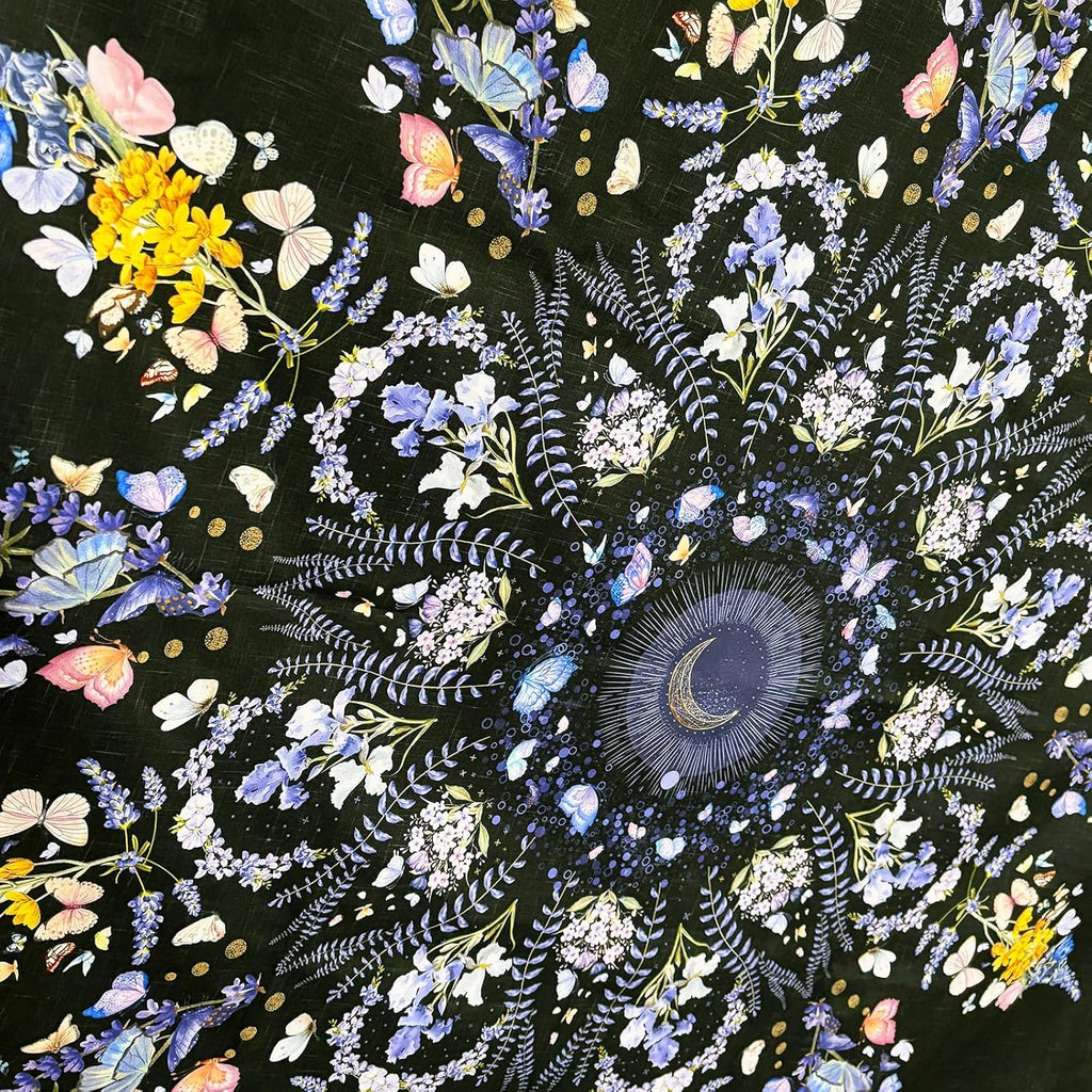 Damanse Floral Tapestry Wall Hanging Cute,Boho Wall Tapestry for Bedroom Aesthetic,Mandala Living Room Decor for Teen Girls (Purple, 49.20" x 59.10")