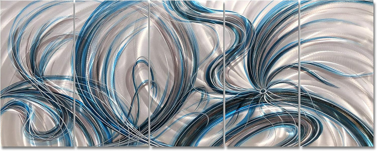 Yihui Arts Abstract Metal Wall Art for Living Room Contemporary Artwork Pictures Home Decor