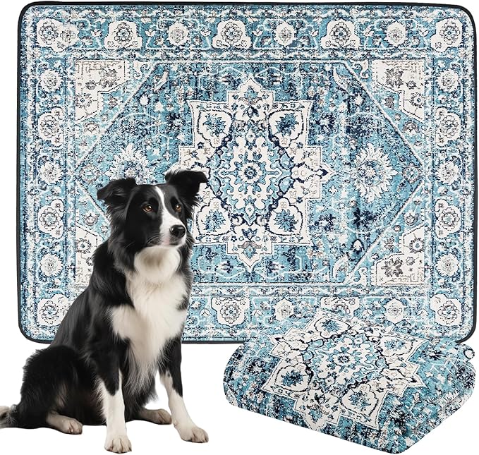 Thicken Washable Pee Pads for Dogs, Waterproof Reusable Pee Pads for Dogs，54"x72" Super Absorbent Leakproof Dog Pads, Non-Slip Potty Pads for Floor, Crate, Couch, Whelping Pads Pet Supplies