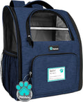 PetAmi Dog Backpack Carrier for Small Large Cat, Pet, Puppy, Ventilated Pet Hiking Backpack Travel Bag, Airline Approved Cat Backpack Carrier, Camping Biking Dog Bag Up to 18lbs Pet, Navy