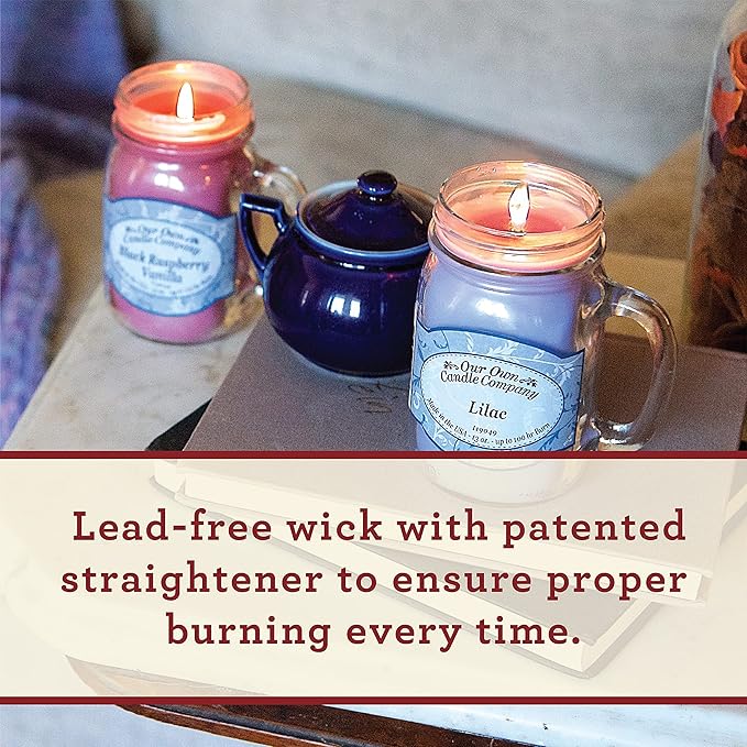 Our Own Candle Company, Vanilla Waffle Cone Scented Mason Jar Candle, 100 Hour Burn Time, 13 Ounces