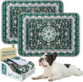 Homimp Washable Pee Pads for Dogs, 2 Pack Reusable Puppy Pads Waterproof, Absorbent and Leakproof Dog Pee Pads, Non Slip Puppy Training Pads, Pet Mat for Floor, Crate, Couch, Whelping,Green, 24"x36"