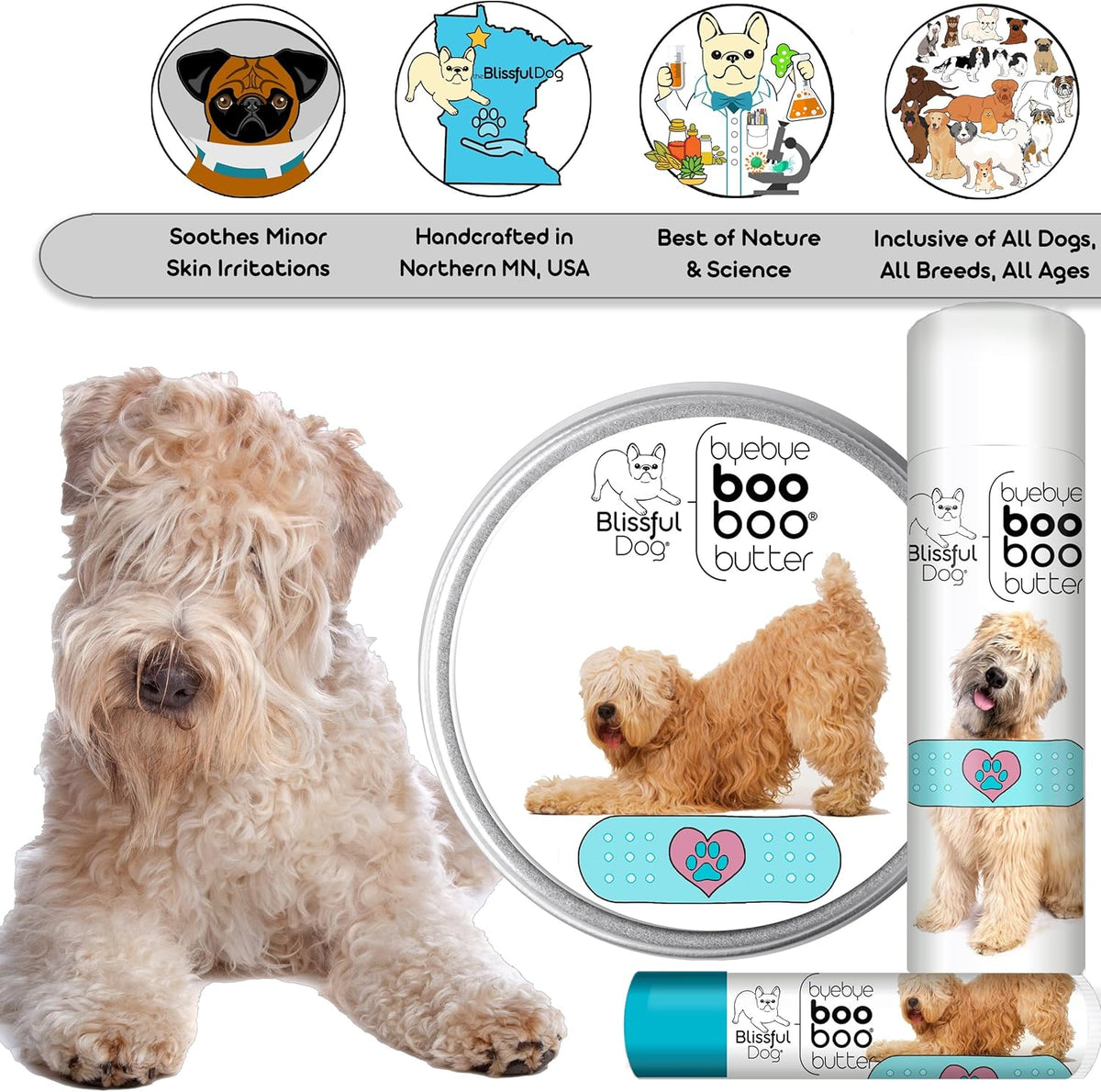 The Blissful Dog Soft Coated Wheaten Terrier Boo Boo Butter, 1 Ounce