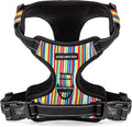 Lucky Love Dog No Pull Dog Harness, Adjustable and Easy to Walk, Cute Patterned Harness for Large Male & Female Dogs - Hippie, Large