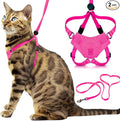 Houdini™ Escape Proof Kitten Harness and Leash (Pink, S) | Adjustable walking vest with 6ft lead, breathable mesh, snug secure fit, light and gentle for first outdoor adventures
