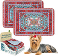 Homimp Washable Pee Pads for Dogs, 2 Pack Reusable Puppy Pads Waterproof, Absorbent and Leakproof Dog Pee Pads, Non Slip Puppy Training Pads, Pet Mat for Floor, Crate, Couch, Whelping,Brown, 18"x24"