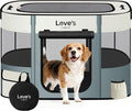 Love's cabin Pet Puppy Dog Playpen, Large Dog Tent Crates Cage Indoor/Outdoor, Portable Exercise Playpen for Cat, Foldable Pop Up Dog Kennel Playpen with Carring Case (L, Gray Green)