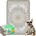 FXW Washable Pee Pads for Dogs, Puppy Pads with Super Absorbent, Specifically Designed for 36inch Cages, 23" x 35" Rectangle, Boho, 2 Packs