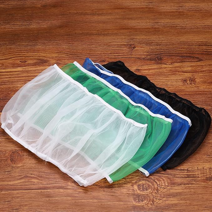 Bird Cage Seed Catcher, Bird Cage Net Cover Seeds Guard, Universal Birdcage Accessories, White, Circumference 43.3"-59.1", Height 15.7" for Parrot Cockatiel Enclosures