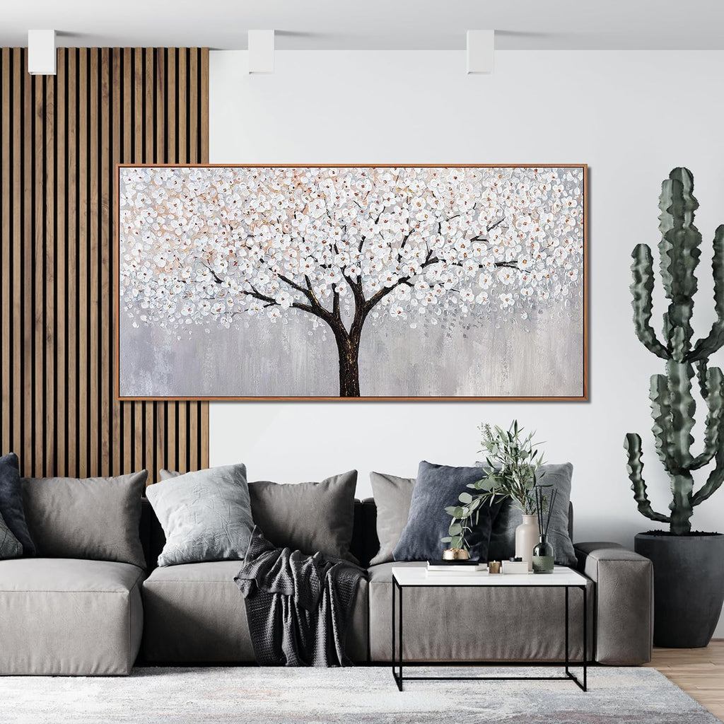 Canvas Wall Art Decor Artwork for Walls Framed Black and White Wall Art Prints Large Tree of Life Wall Art for Living Room Art Work for Wall Decor Bedroom Office Wall Decor 29"X58"