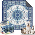 Washable Pee Pads for Dogs, Reusable Puppy Potty Training Pads, Ultra-Absorbent Thick Waterproof Leak-Proof Non-Slip Pads & Mat for Crate, Playpen, Floor, Whelping & Housebreaking , 2 Pack 48"x48"